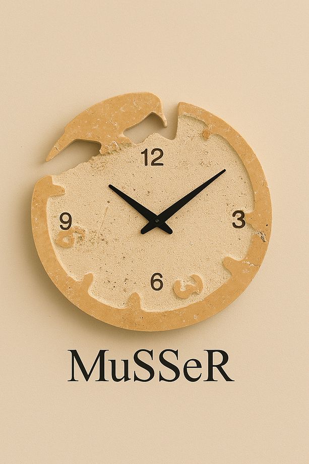 MuSSeR Traverten Duvar saati - 1