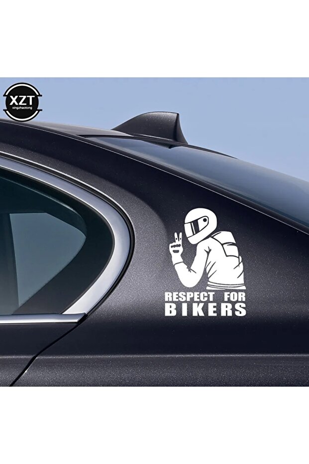 Respect for Bikers Vehicle, Car, Auto, Motorcycle, Helmet, Laptop, Glass Sticker 10X13,5 cm