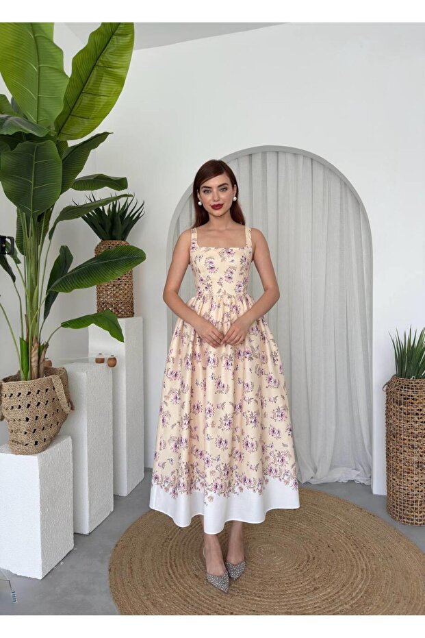 Yoa Cep Çiçek Detaylı Elbise - 7