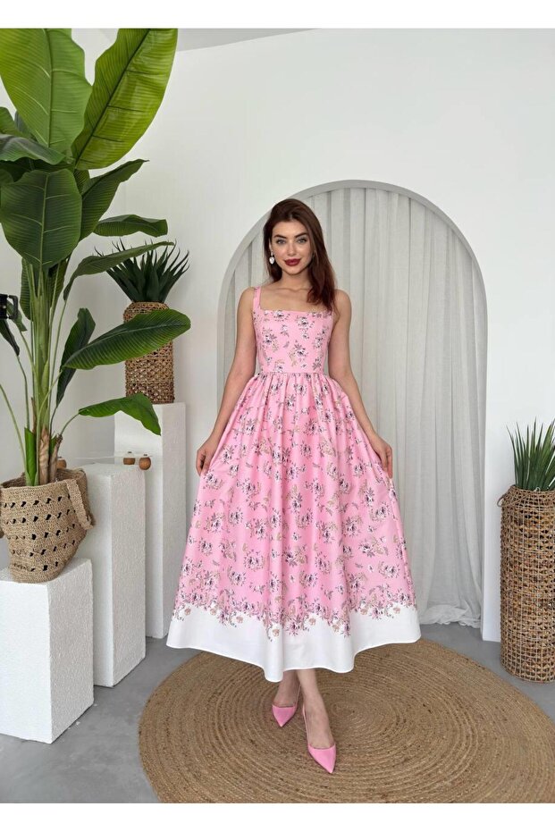 Yoa Cep Çiçek Detaylı Elbise - 7