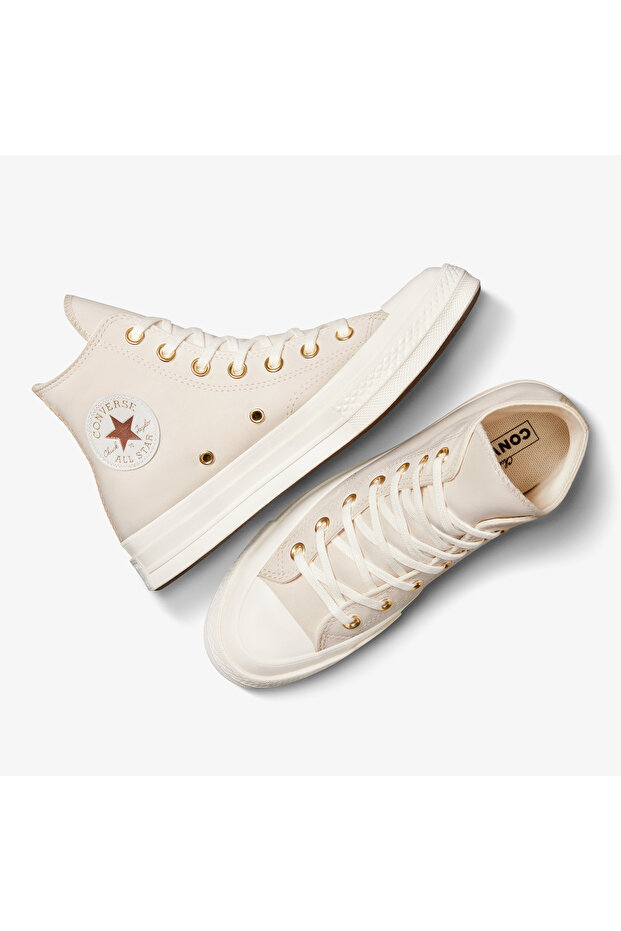 Chuck 70 Metallic Patch Unisex Krem Sneaker - 5