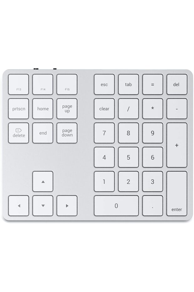 Bluetooth Extended Numeric Keypad - Slim Rechargeable 34-Key Numberpad for M2/M1 MacBook Pro - 1