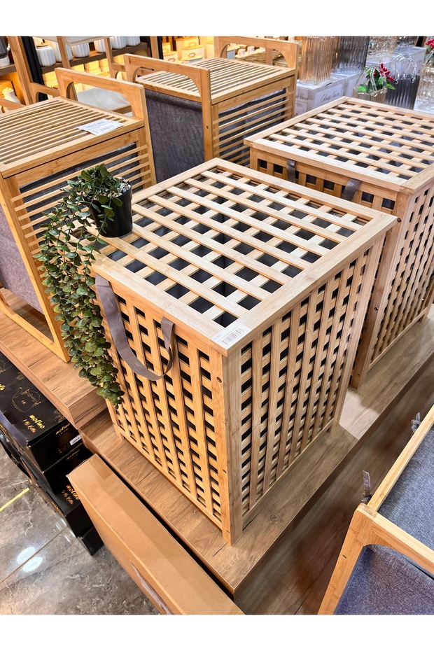 Bambu Çamaşır Sepeti - 1