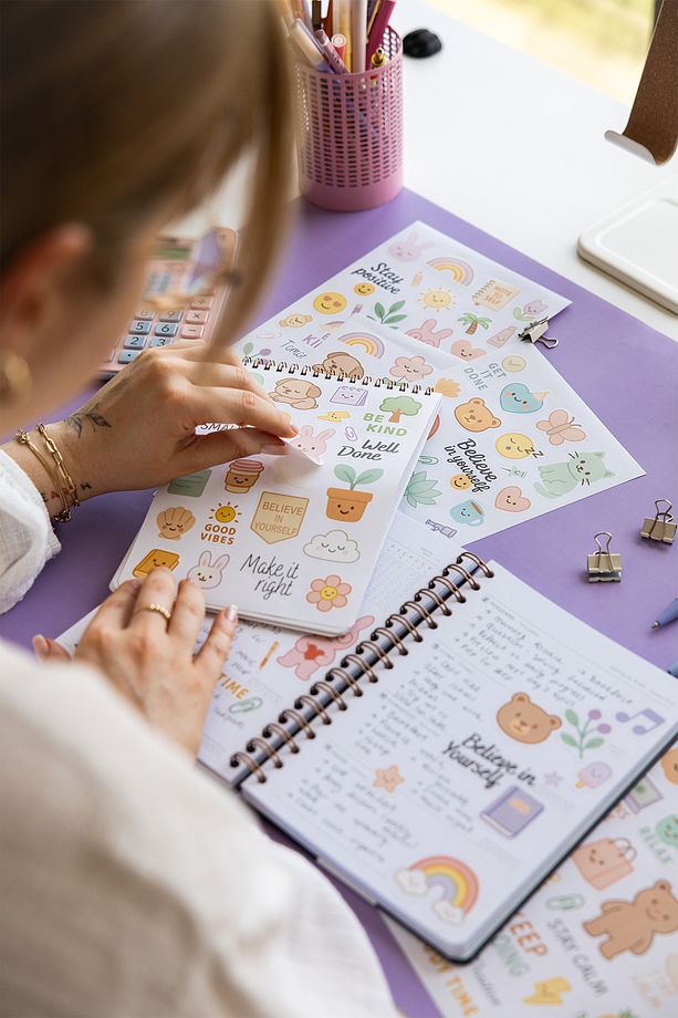 A5 Sticker Book 466 Adet 18 Yaprak Renkli Etiket Defteri - 5
