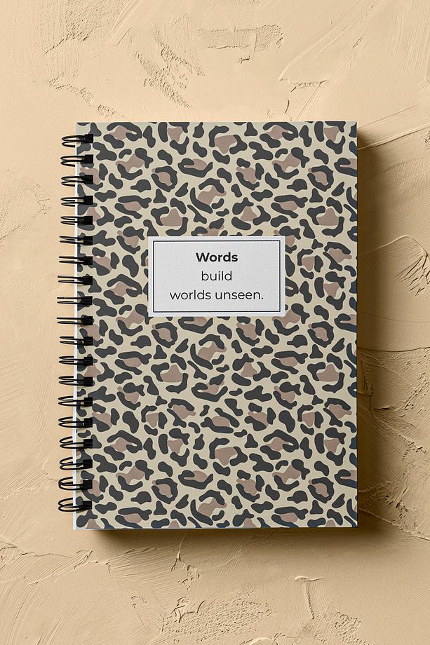 Çizgisiz Not Defteri, Defter, Okul Defteri, Leopar Defter, Leopar Kapak, Spiralli, A5, 120 Sayfa - 1