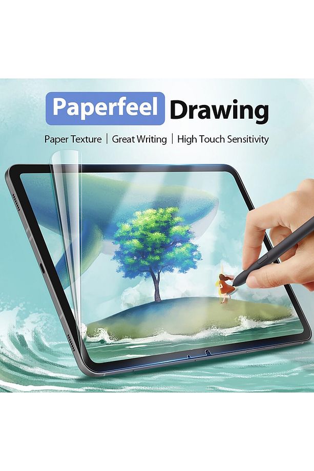 Samsung Galaxy S10 Fe Plus 13.1" inç Kağıt Hisli Özel Çizim Paperlike Mat Ekran Koruma Sm-X620 X626B - 6