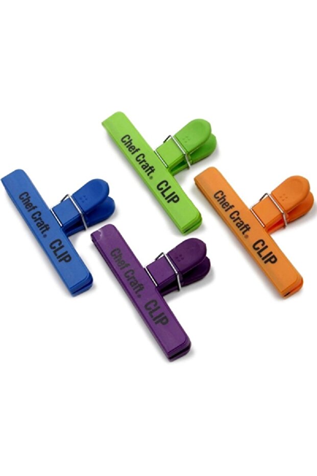 مشابك أكياس بلاستيكية متينة ذات أطراف مطاطية، ألوان متنوعة، كبيرة - 1