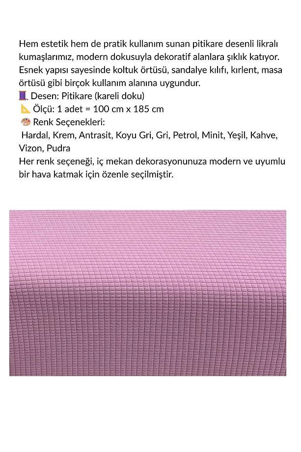 jakarlı kumaş , kirlent kılıfı koltuk kılıfı için kullanılır , kalın esnektir 100cm x 185cm - 2