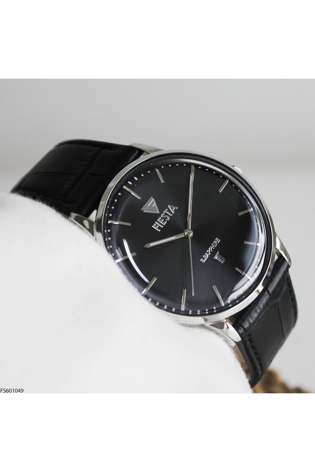 Fs601049 Men's Wrist Watch with Leather Band