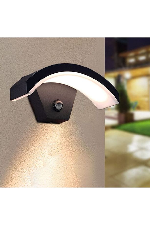 Elektrikle Çalışır, Sensörlü 24 Watt İç ve Dış Mekan Led Duvar Aplik 3000K G. Işığı Led Armatür - 3