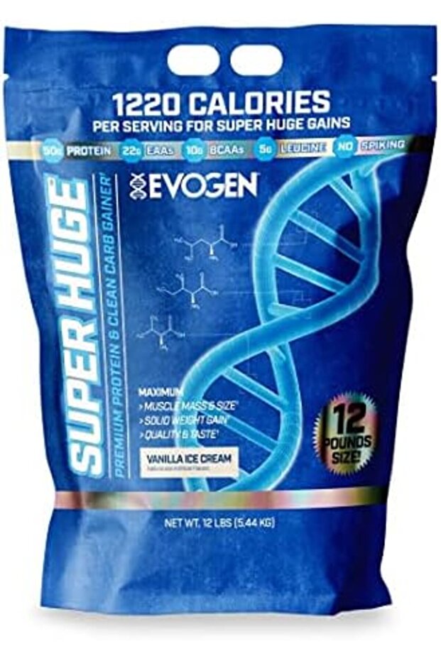 Super Huge Clean Mass Gainer Vanilla Ice Cream 5.4 Kg - 1