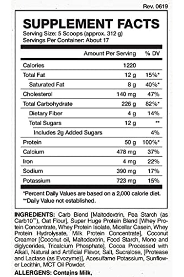 Super Huge Clean Mass Gainer Vanilla Ice Cream 5.4 Kg - 5