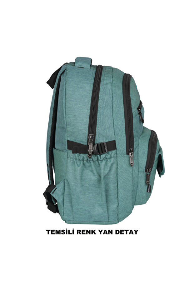 حقيبة ظهر مدرسية مقاومة للماء متعددة الأقسام تركواز 2056 - 6