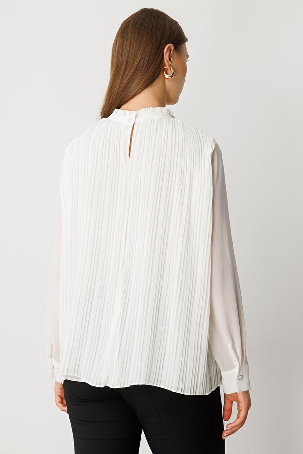 Mi Piliseli Şifon Bluz - 7