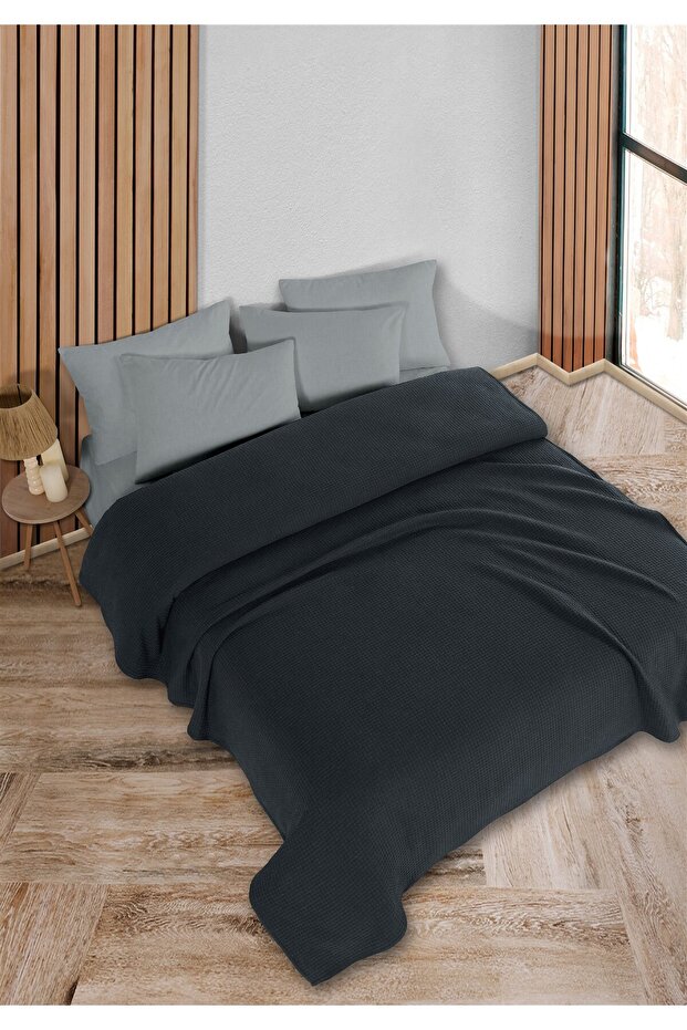 طقم بيكيه مزدوج أزرق داكن من أديلين 200 × 230 سم