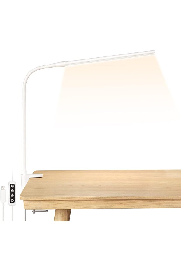 Lepro Desk Lamp Clip On, Adjustable Flexible, White
