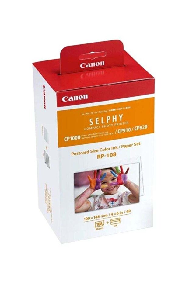 مجموعة ورق حبر ملون من كانون لطابعة الصور الصغيرة Selphy طراز RP-108