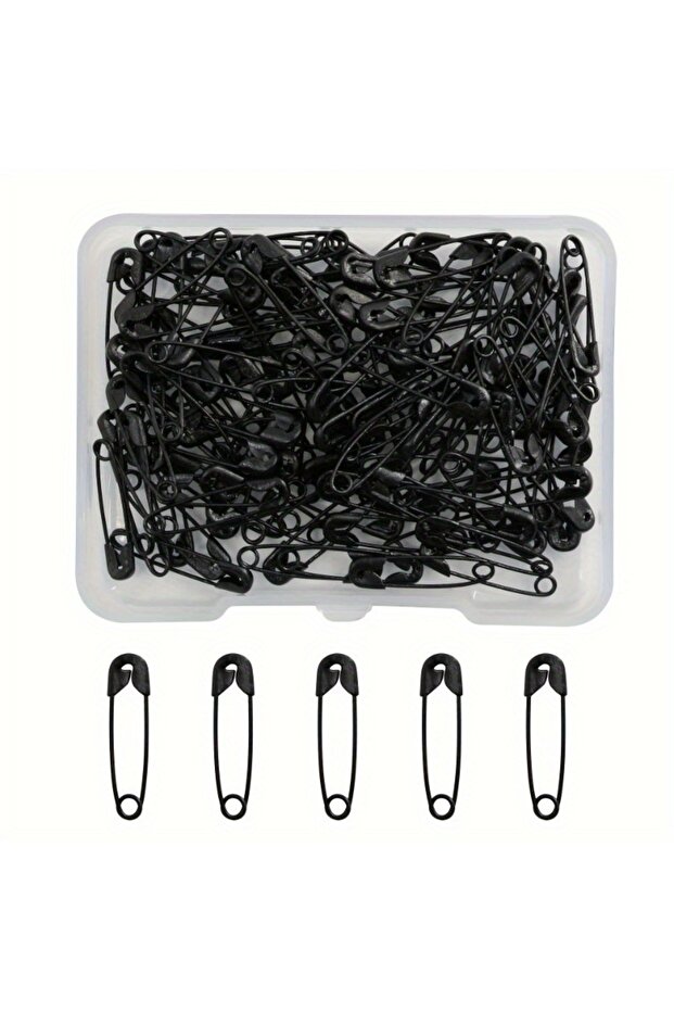 120pcs 120pcs/box Black Safety Pins, Small Safety Pin, Sewing Notions
