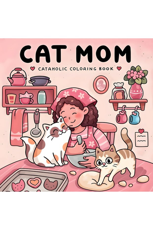 MULTI CAT MOM: Coloring Book for Adults Featuring Cute Cozy Daily Activities for Relaxation (Cozy Sp