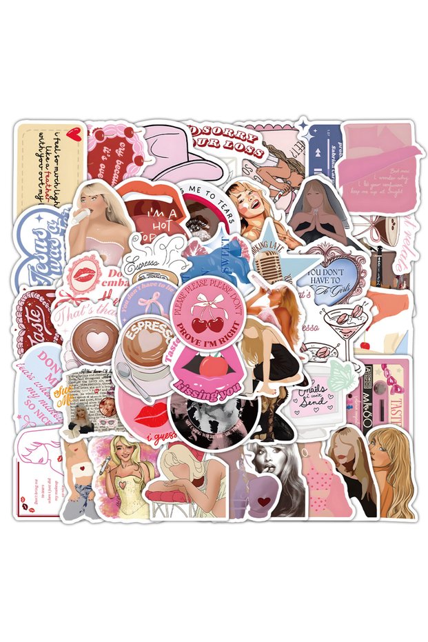 50PCS 10/30/50pcs Hot Singer Sabrina Carpenter Stickers Cartoon Decals Laptop Motorcycle Album Lugga