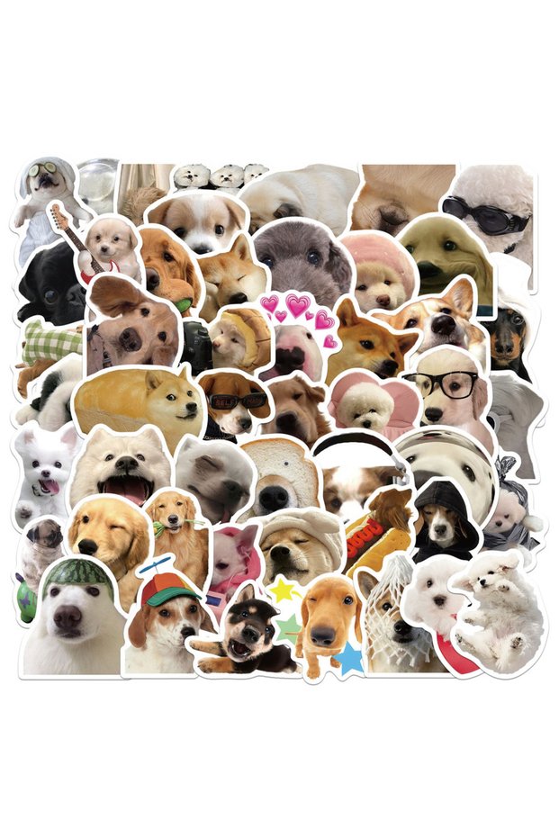 50PCS 50PCS Dog Stickers Cute Animal Account Materials Phone Cases Laptop Suitcases Water Cups Water