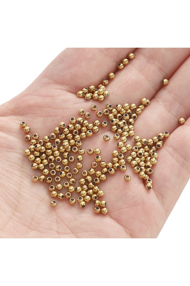 about50pcs 4mm 2/2.5/3/4/5/6/8mm Stainless Steel Round Beads, Loose Beads, Titanium Steel Handmade D