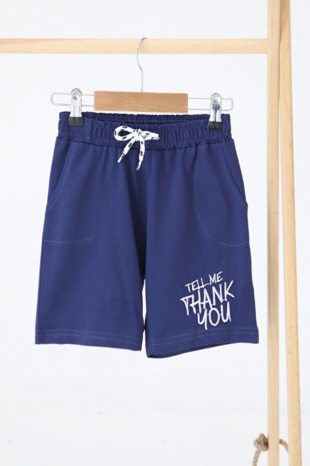 Devojčice tamnoplave Štampano šortseve - 27337 - 1