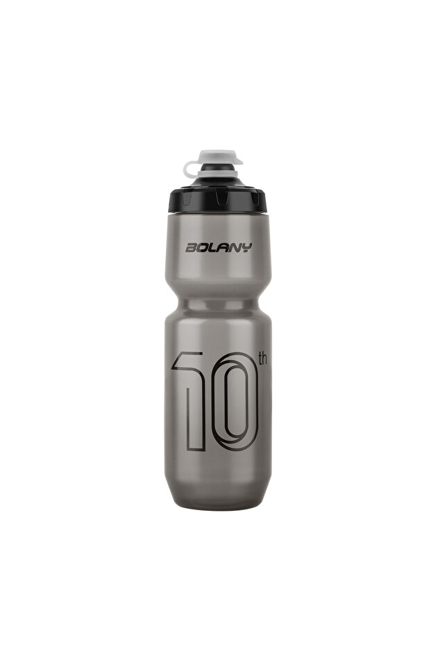 Translucent Black BOLANY Sports Bottle 10th Transparent Plastic with lid Bottle 750ML Portable Sque