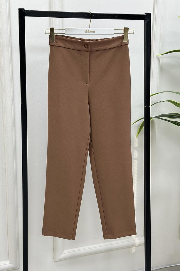 Havuç Model Kadın Pantolon Koyu Vizon 1305 - 1