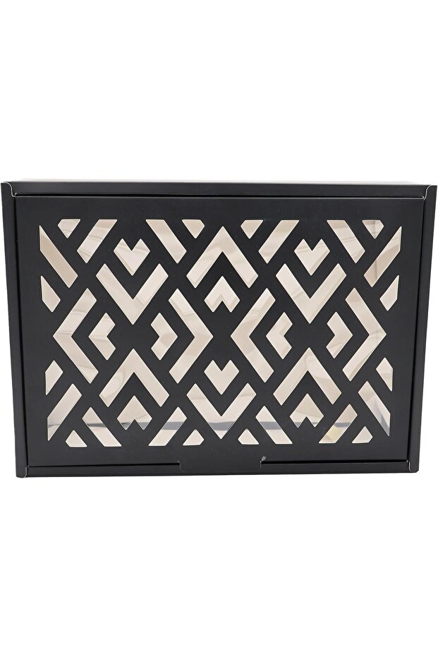 Black Gift Box with Window – Premium Square Gift Packaging for Jewelry, Candles, Chocol
