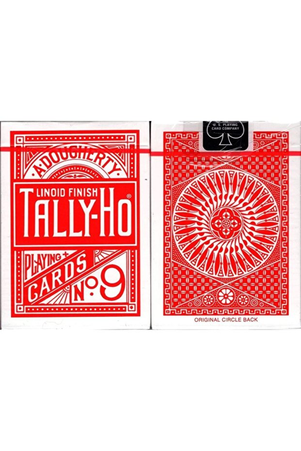 مجموعة أوراق اللعب Tally-Ho Circle Back باللون الأحمر