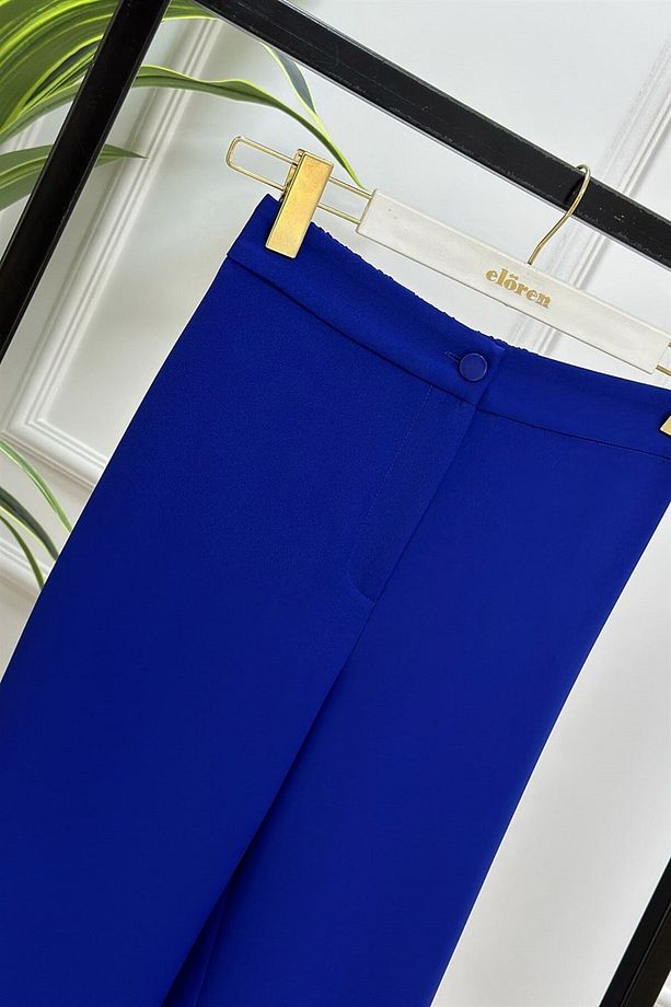 Havuç Model Kadın Pantolon Saks Mavisi 1305 - 3