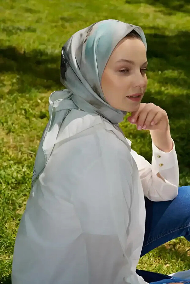 Eșarfă Rustic Rosie Pattern - Mentă - 1