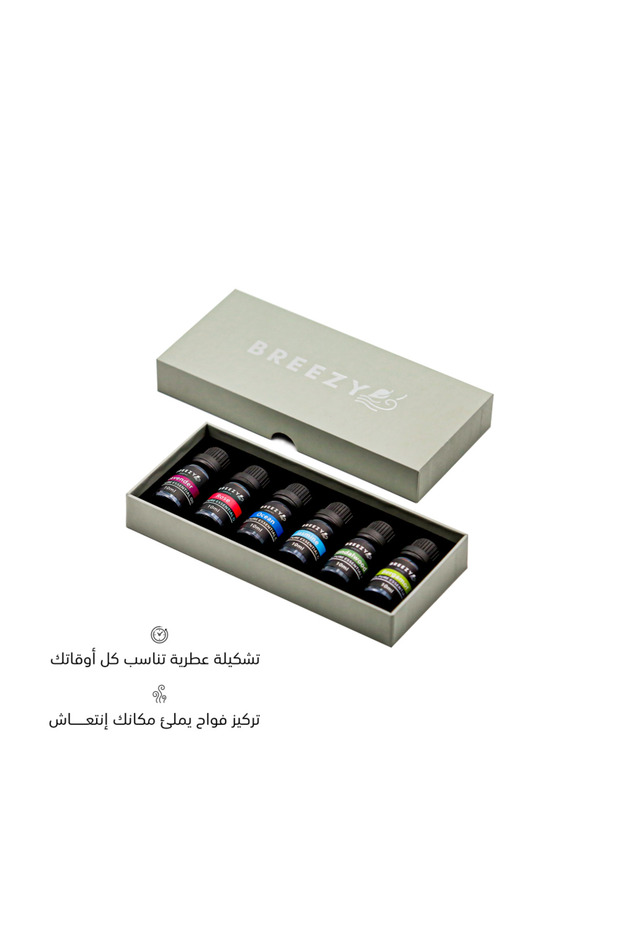 زيوت عطرية فاخرة للفواحة تستخدم في صالونات التجميل والسبا بروائح جذابة تدوم طويلًا 6 عبوات متنوعة