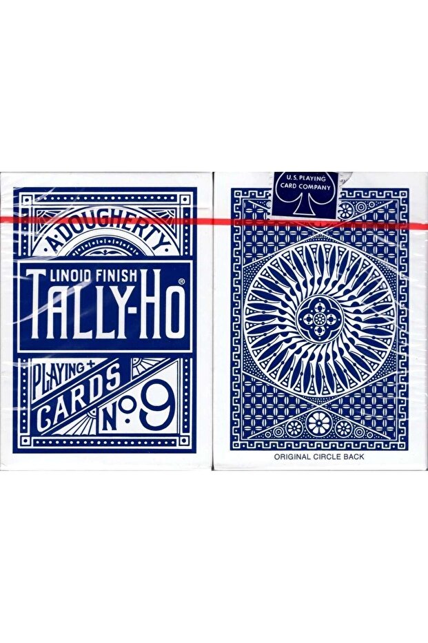 مجموعة أوراق اللعب Tally-Ho Circle Back باللون الأزرق