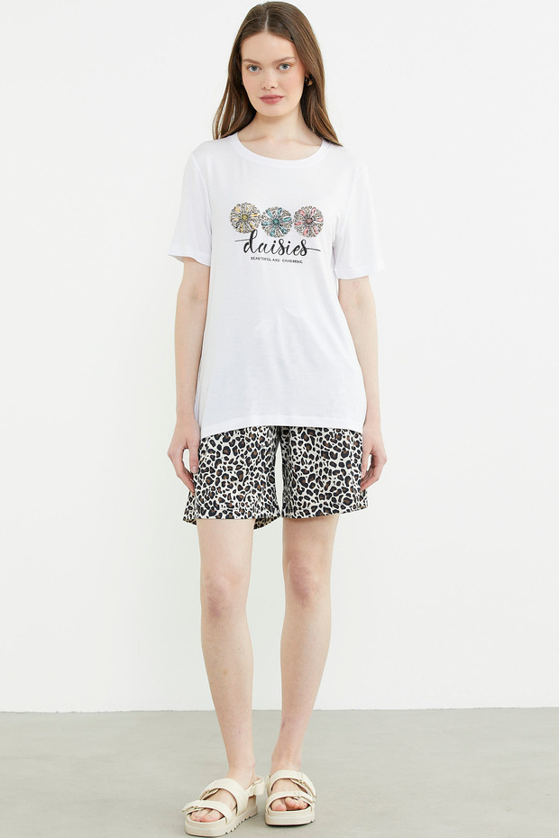 طقم شورت بطبعة الفهد - إكرو - 2