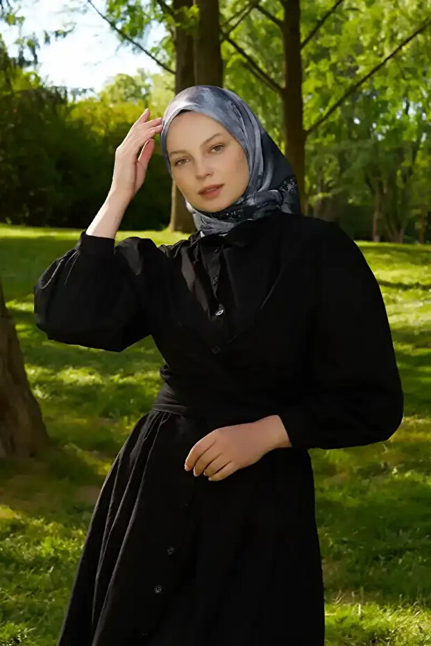 Eșarfă Rustic Rosie Pattern - Negru - 2