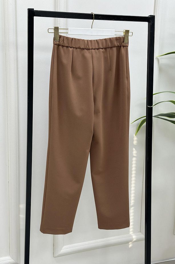 Havuç Model Kadın Pantolon Koyu Vizon 1305 - 2