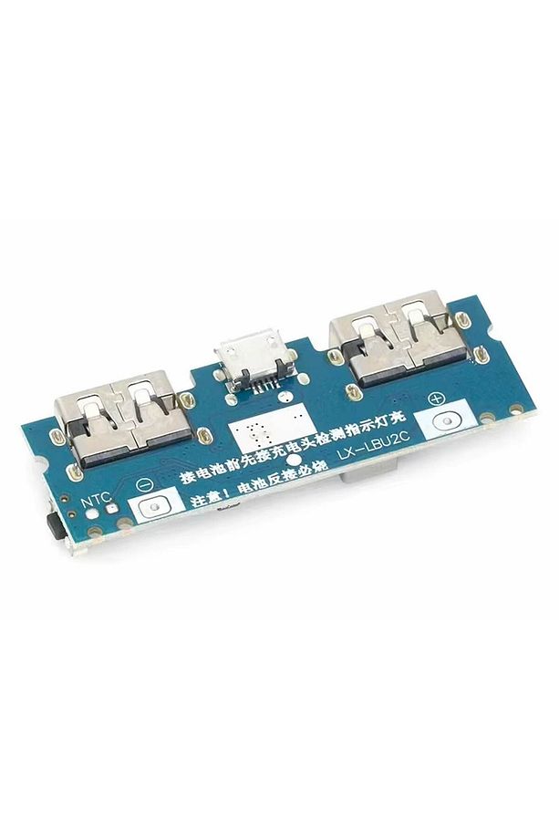 Powerbank Devresi 5V 2.4A Dual Usb Çıkış Type C Micro Usb Giriş Lityum Lion 3.7V 18650 Pil Şarj - 6