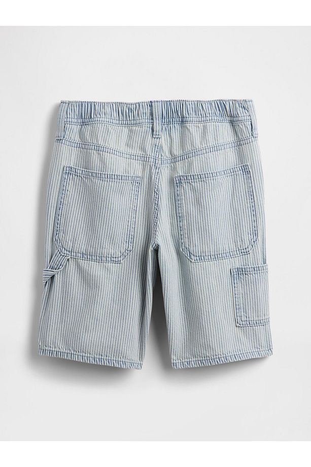 Erkek Çocuk Mavi Pull-On Slim Denim Carpenter Şort - 3