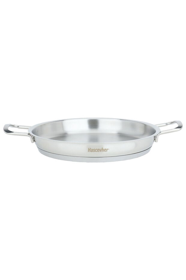 Saif Gallery Steel Omelette Pan, 24 x 3.5 cm, Handle - Silver