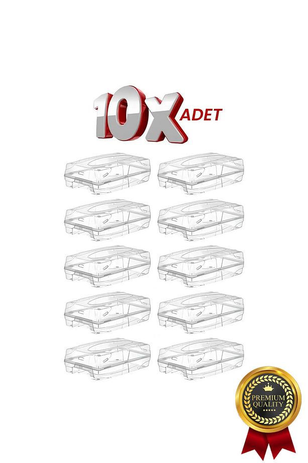 10 Adet Kadın Ayakkabı Kutusu Şeffaf Ayakkabı Saklama Kutusu - 1