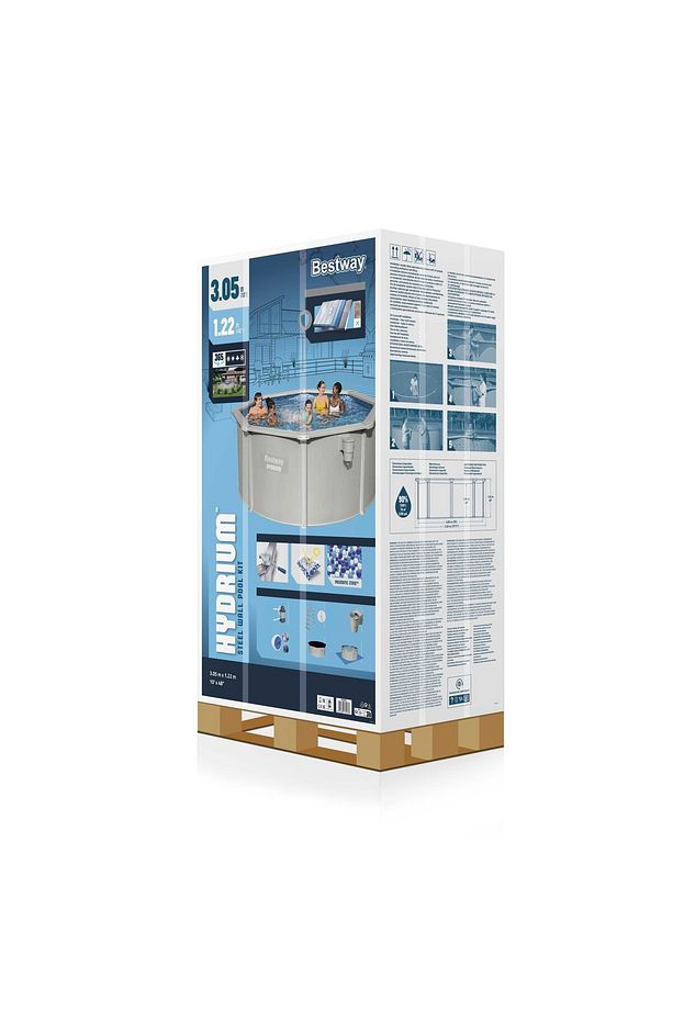® 56566 Hydrium™ Çelik Duvarlı Prefabrik Yer Üstü Havuz Seti 3,05m x 1,22 m - 4