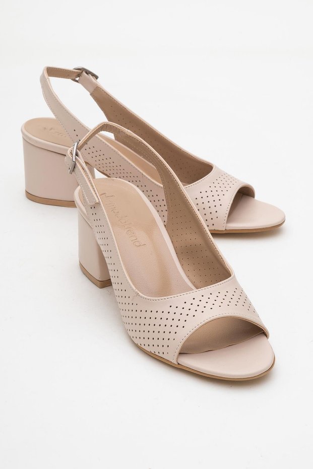 Studded Open Women's Heeled Sandals Ten Skin