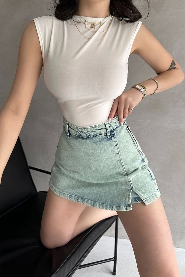 Sırt Dekolteli Buzzy Bluz - 1