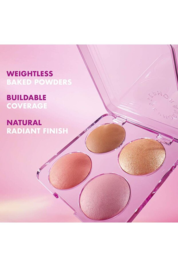 Colorful Face Bronzer, Blush & Highlighter Palette - 2