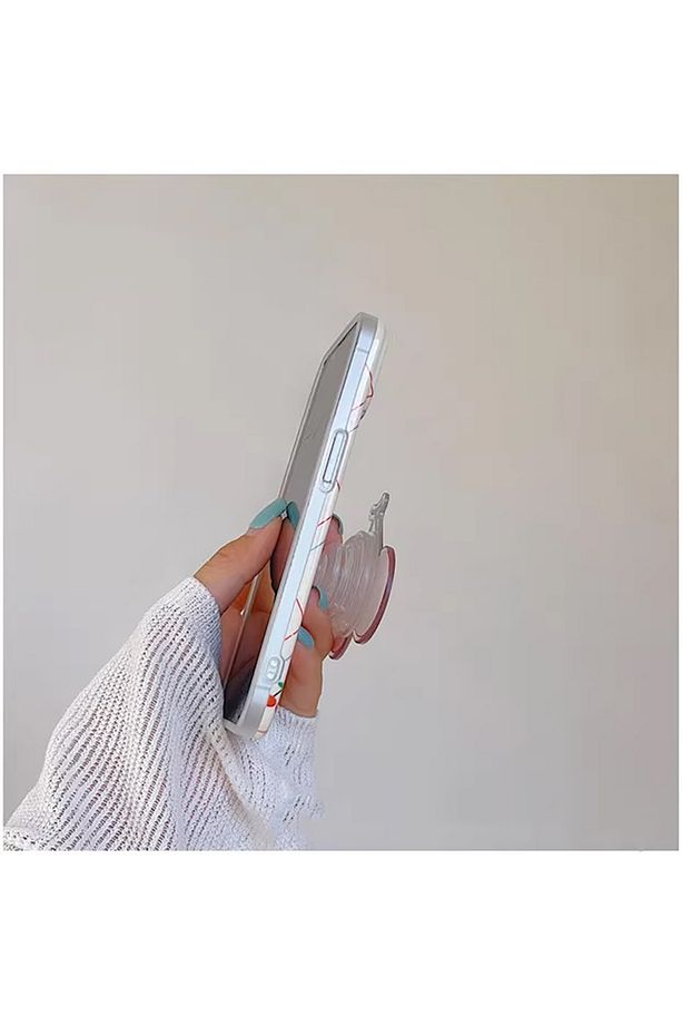 Popsocket Kiraz Desenli Telefon Tutacağı Epoksi Yüzey Parmak Tutucu Yapışkanlı Popsocket - 4