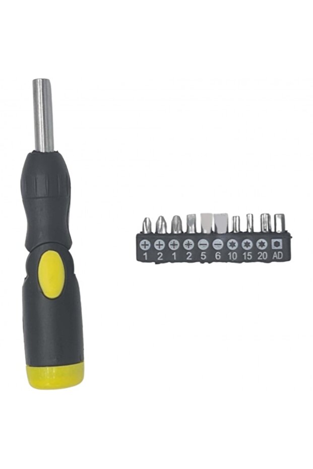 Multifunctional screwdriver, adjustable head, 10 interchangeable heads - 1