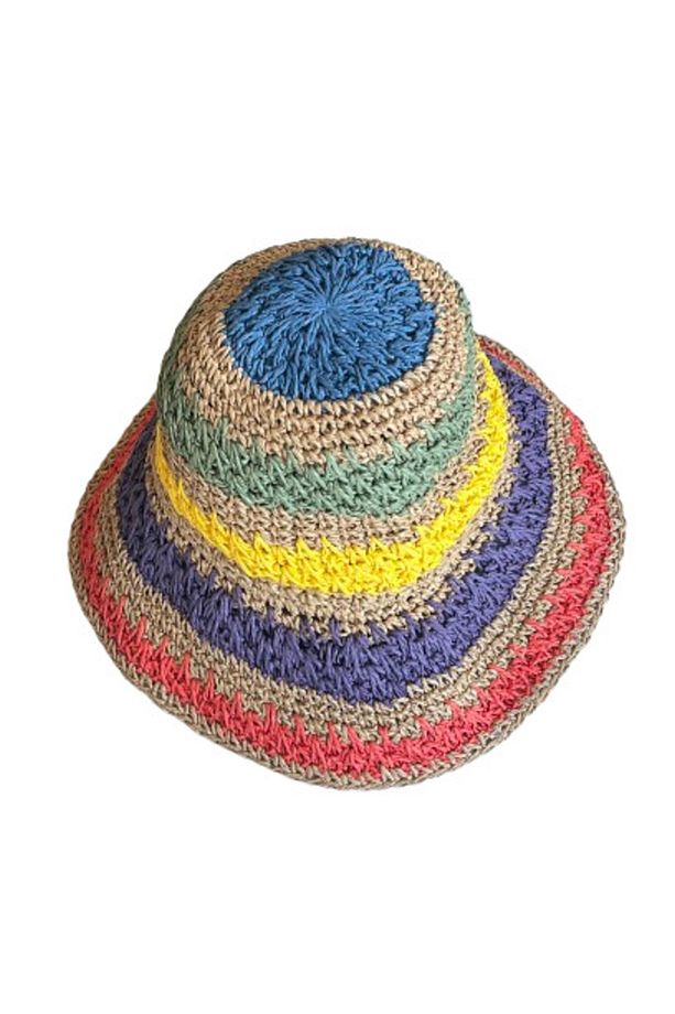 El Örgüsü Hasır Premium Bucket Şapka - 3