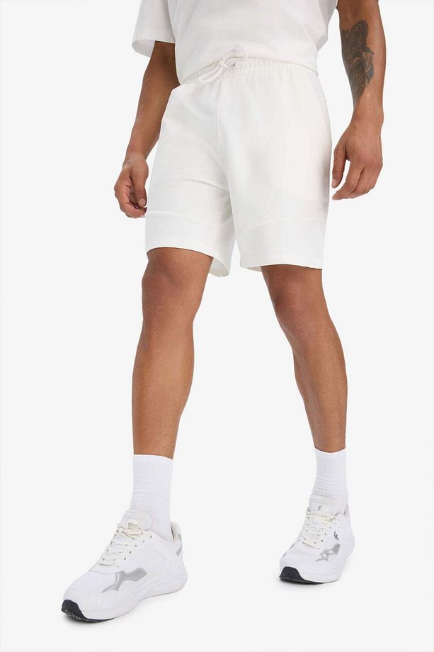 DeFactoFit Standart Fit Sporcu Beli Bağcıklı Cepli Şort E2585AX25SM - 4